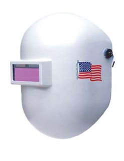 HON110PWE - HELMET WELDING PIPELINER 2&quot;X4-1/4&quot; FIXED FRONT FIBERGLASS SUPERGLAS WHITE